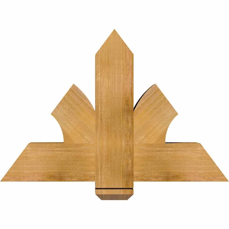Ekena Millwork Redmond Rough Sawn Timber Gable Bracket, Western Red Cedar, 36"W x 24"H x 6"D x 6"F, 16/12 Pitch GBW036X24X0606RED00RWR